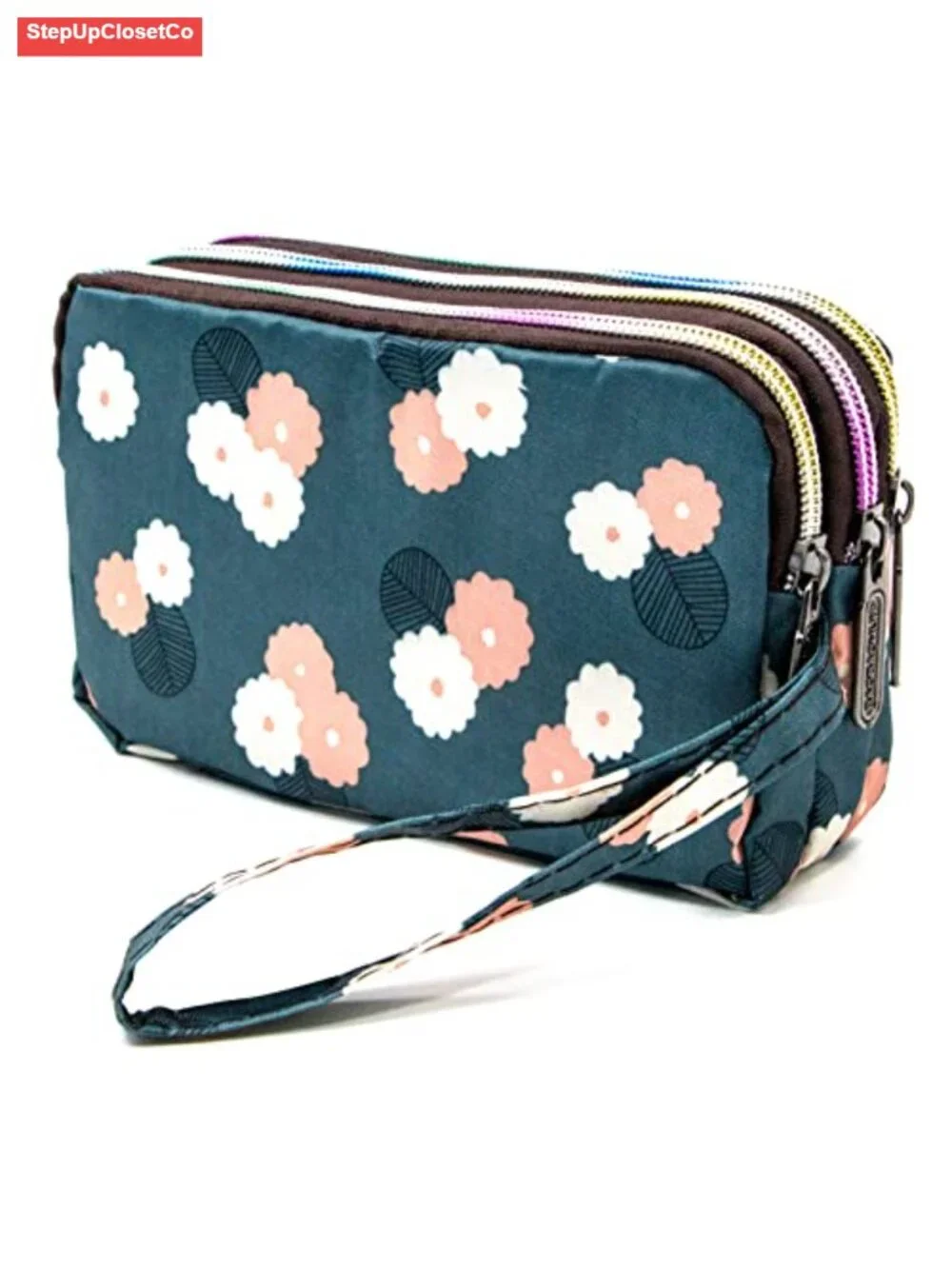 Large Capacity Wristlet Wallet - Women Printed Nylon Waterproof Clutch Purse